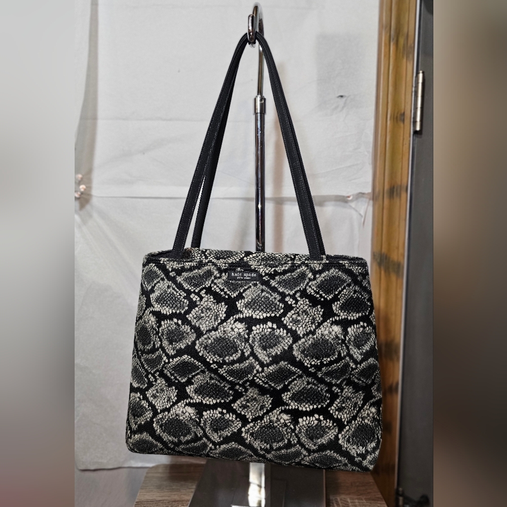 🌼SALE🌼Vintage Kate Spade New York Snakeskin Print Tote Bag- EUC